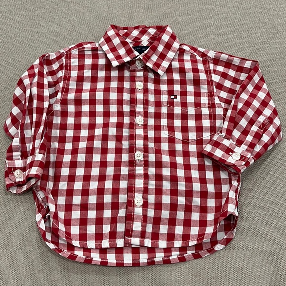 Tommy Hilfiger Red Checkered Shirt - Picture 1 of 4